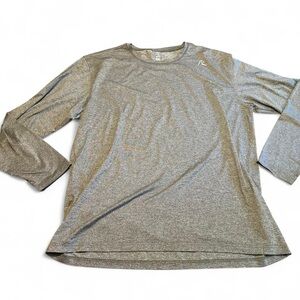 Rhoback Men’s Bltiz Tech Heather Gray Long Sleeve Shirt Size XXL